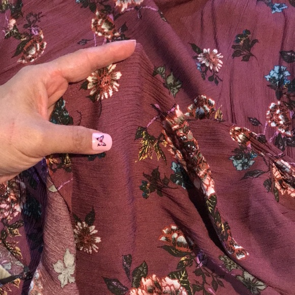 American rag M Floral split seam goucho style pant - Picture 6 of 7